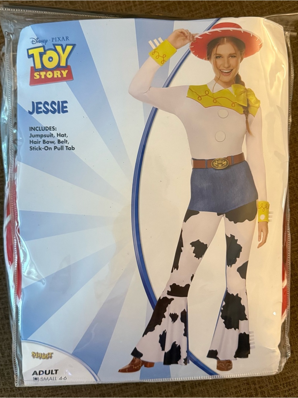 Jessie Adult Halloween Costume - White, Yellow & Blue